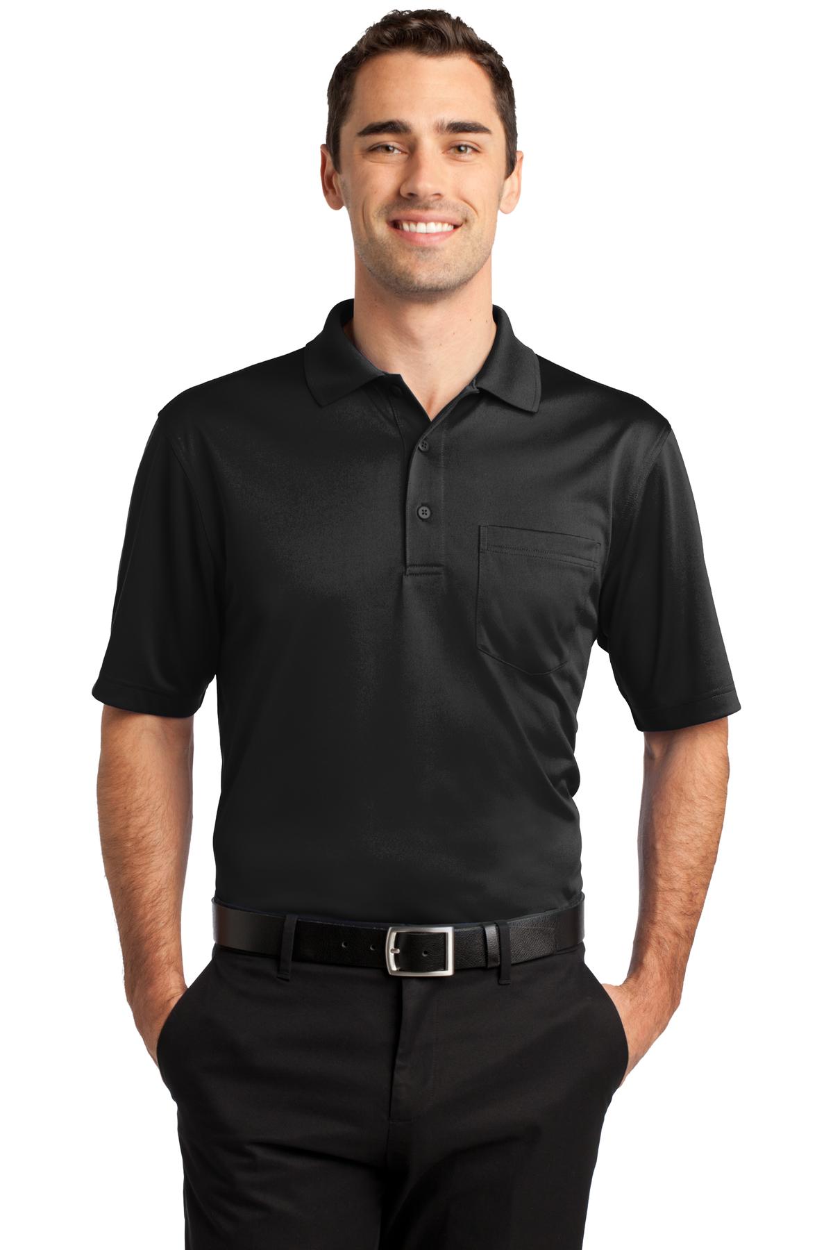 CornerStone® Select Snag-Proof Pocket Polo. CS412P - Black - 2XL