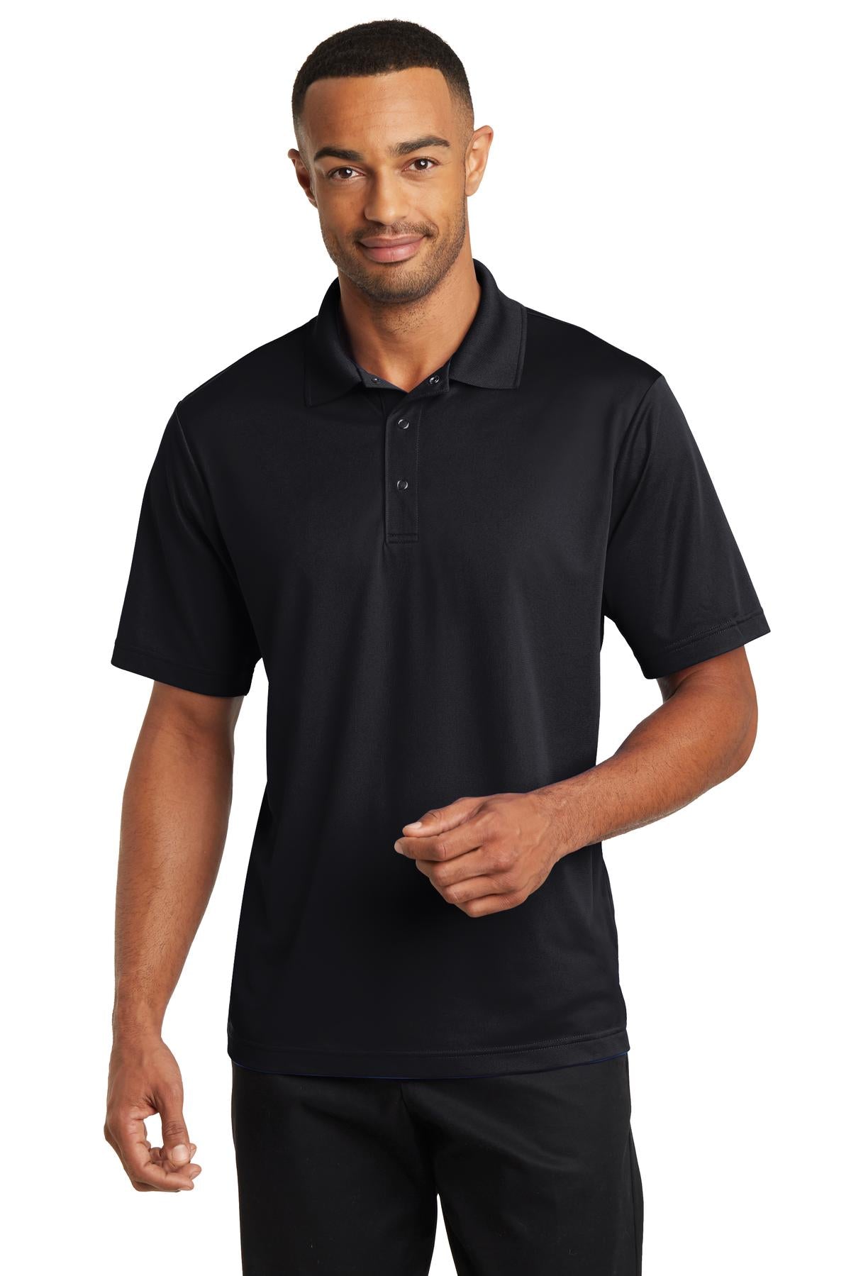 CornerStone® Micropique Gripper Polo. CS421 - Black - 2XL