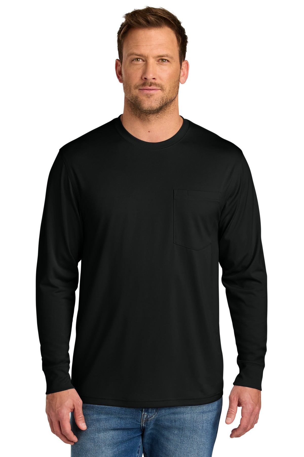 CornerStone® Workwear Pro Long Sleeve Pocket Tee CS440LSP - Black - 2XL