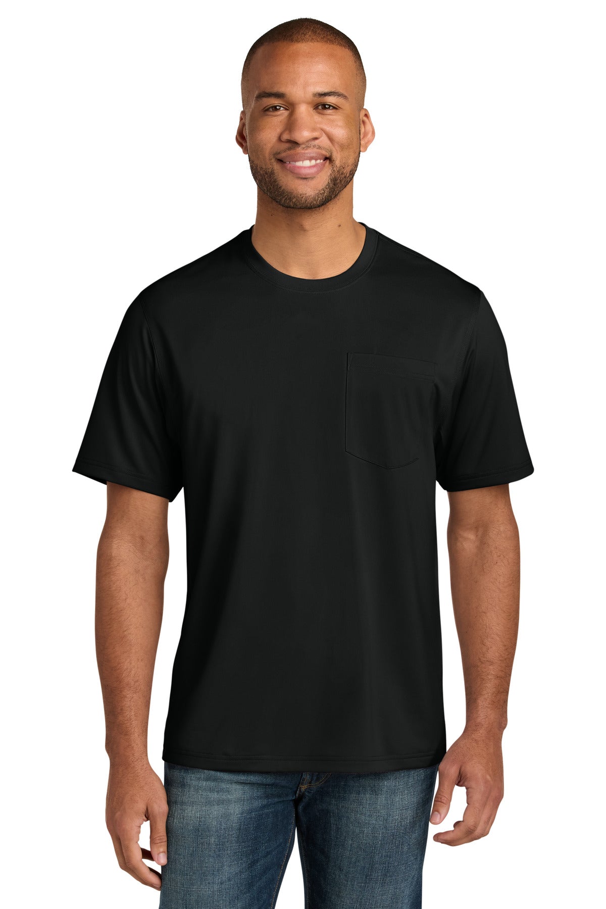 CornerStone® Workwear Pro Short Sleeve Pocket Tee CS440P - Black - 2XL