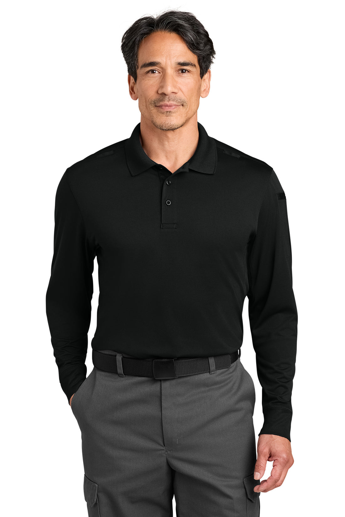 CornerStone® Workwear Pro Tactical Long Sleeve Polo CS452LS - Black - 2XL