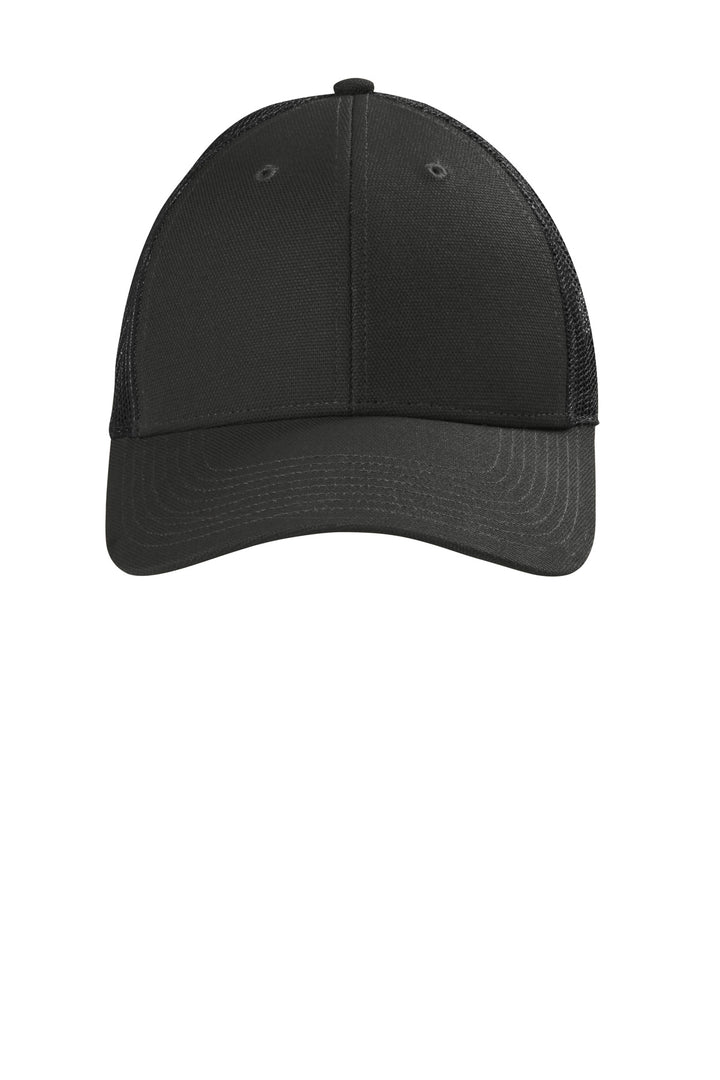 CornerStone®  Canvas Mesh Back Cap. CS811 - Black - OSFA