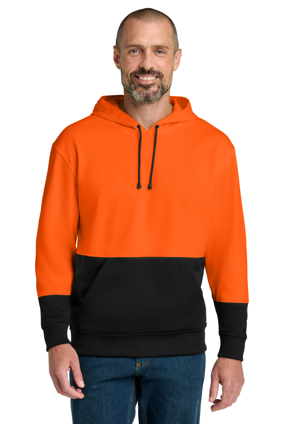 CornerStone® Enhanced Visibility Fleece Pullover Hoodie CSF01 - Safety Orange - 2XL