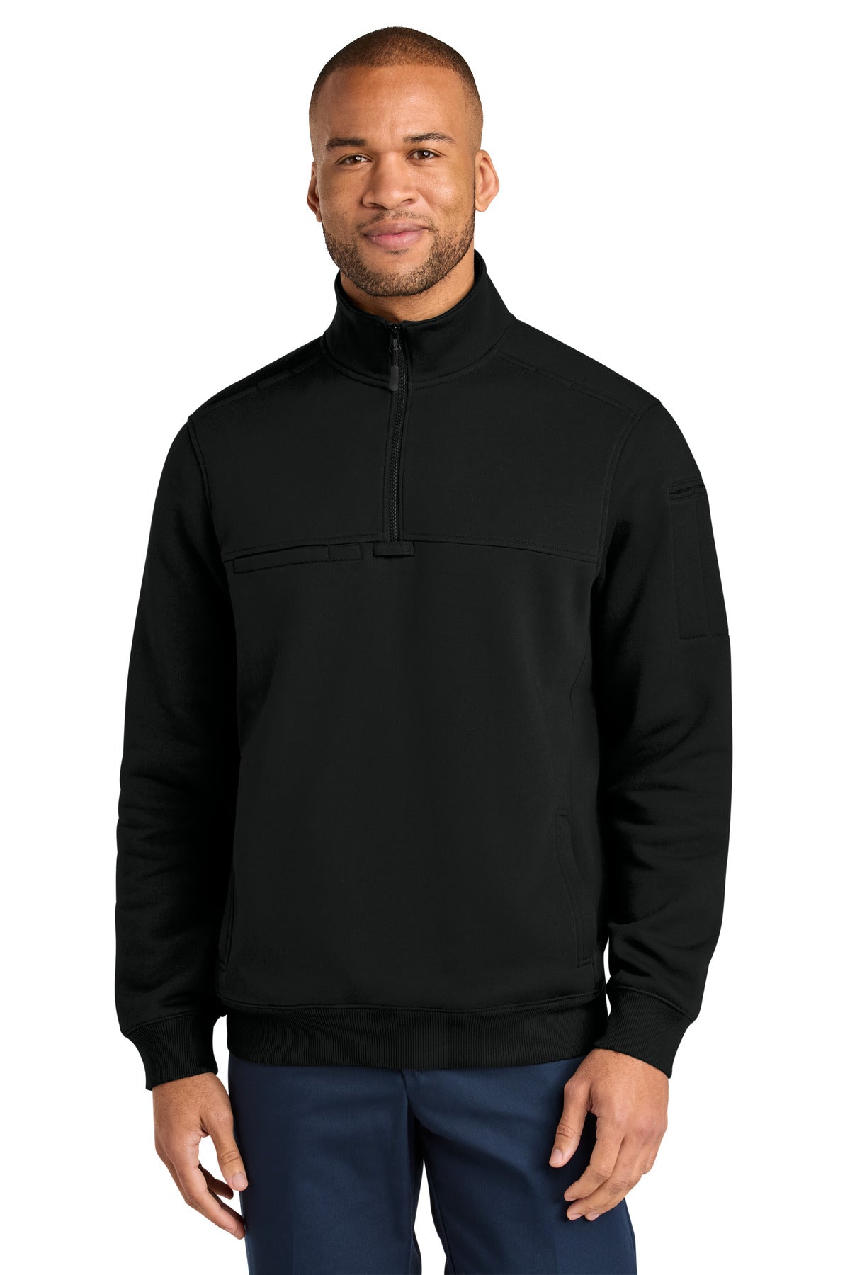 CornerStone® 12-Oz. Tough Fleece Job Shirt CSF635 - Black - 2XL