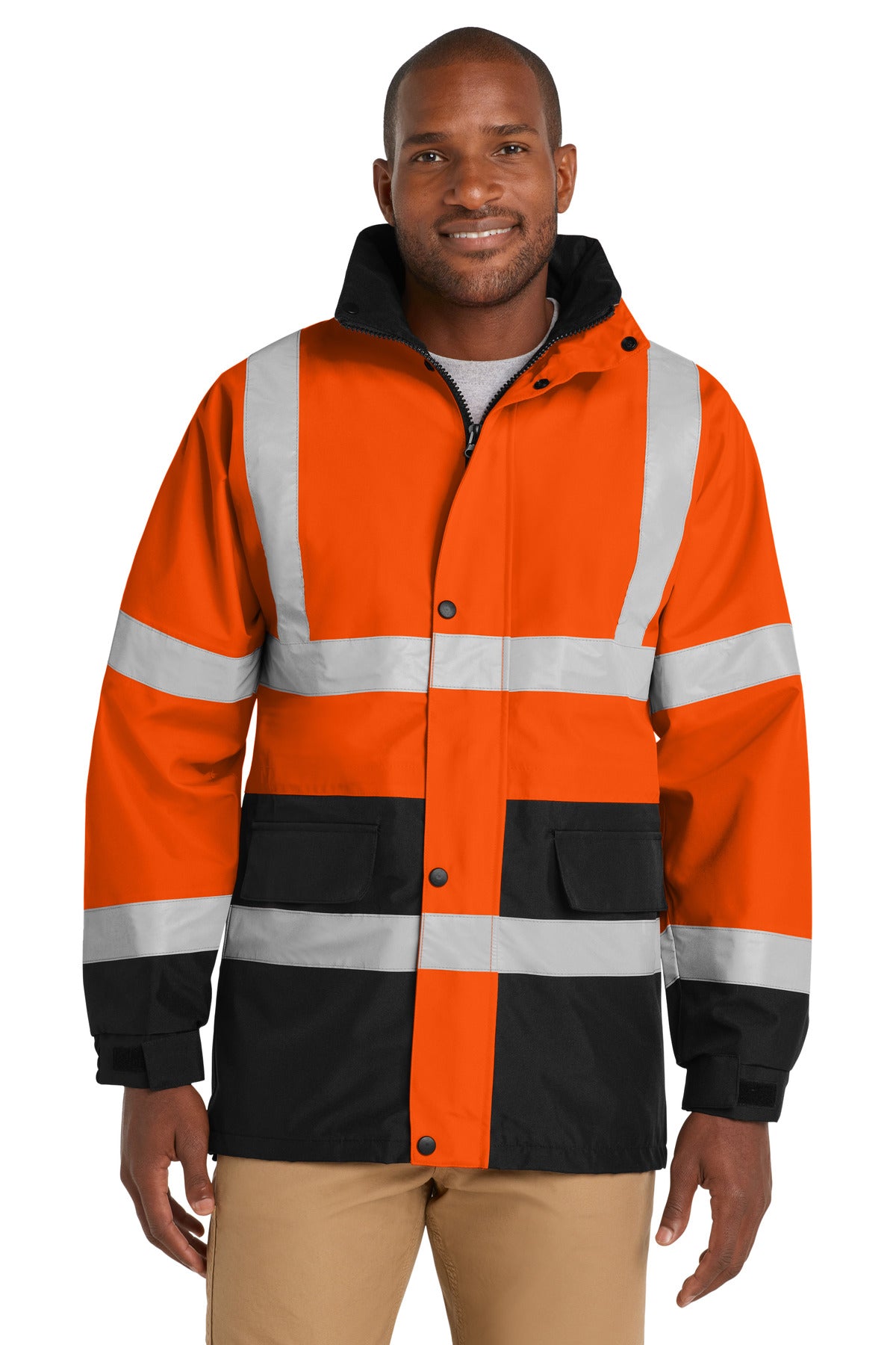 CornerStone® - ANSI 107 Class 3 Waterproof Parka. CSJ24 - Safety Orange - 2XL