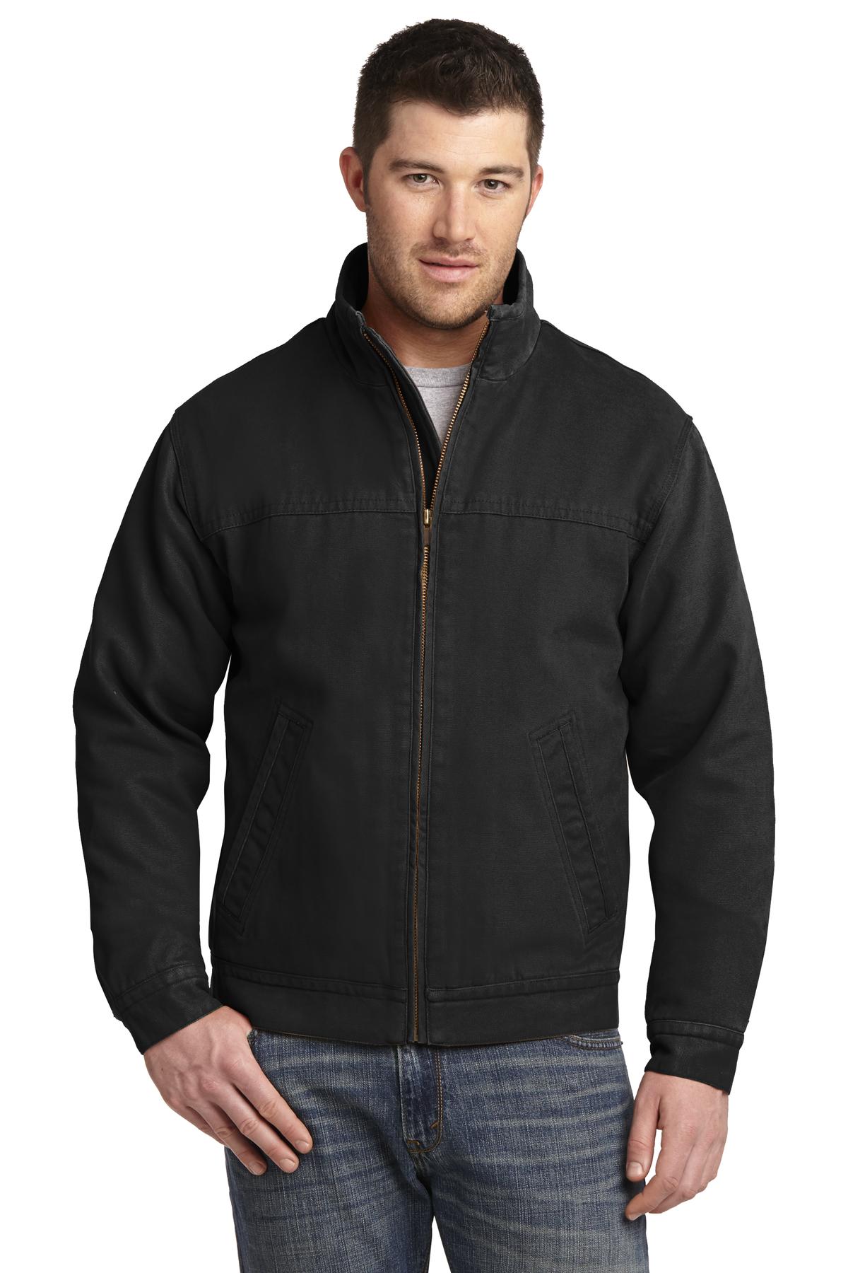 CornerStone® Washed Duck Cloth Flannel-Lined Work Jacket. CSJ40 - Black - 2XL