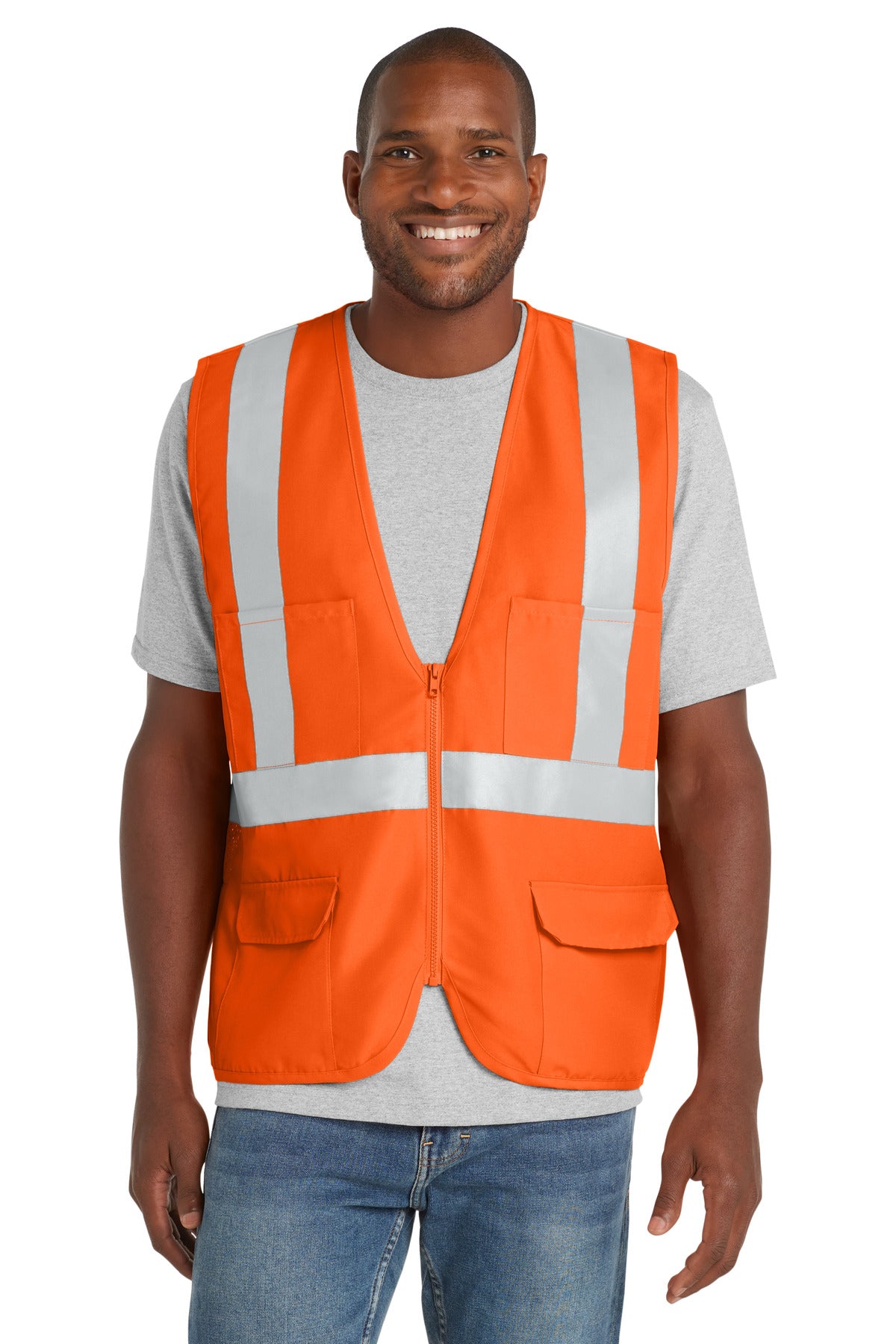 CornerStone® - ANSI 107 Class 2 Mesh Back Safety Vest. CSV405 - Safety Orange - 2XL