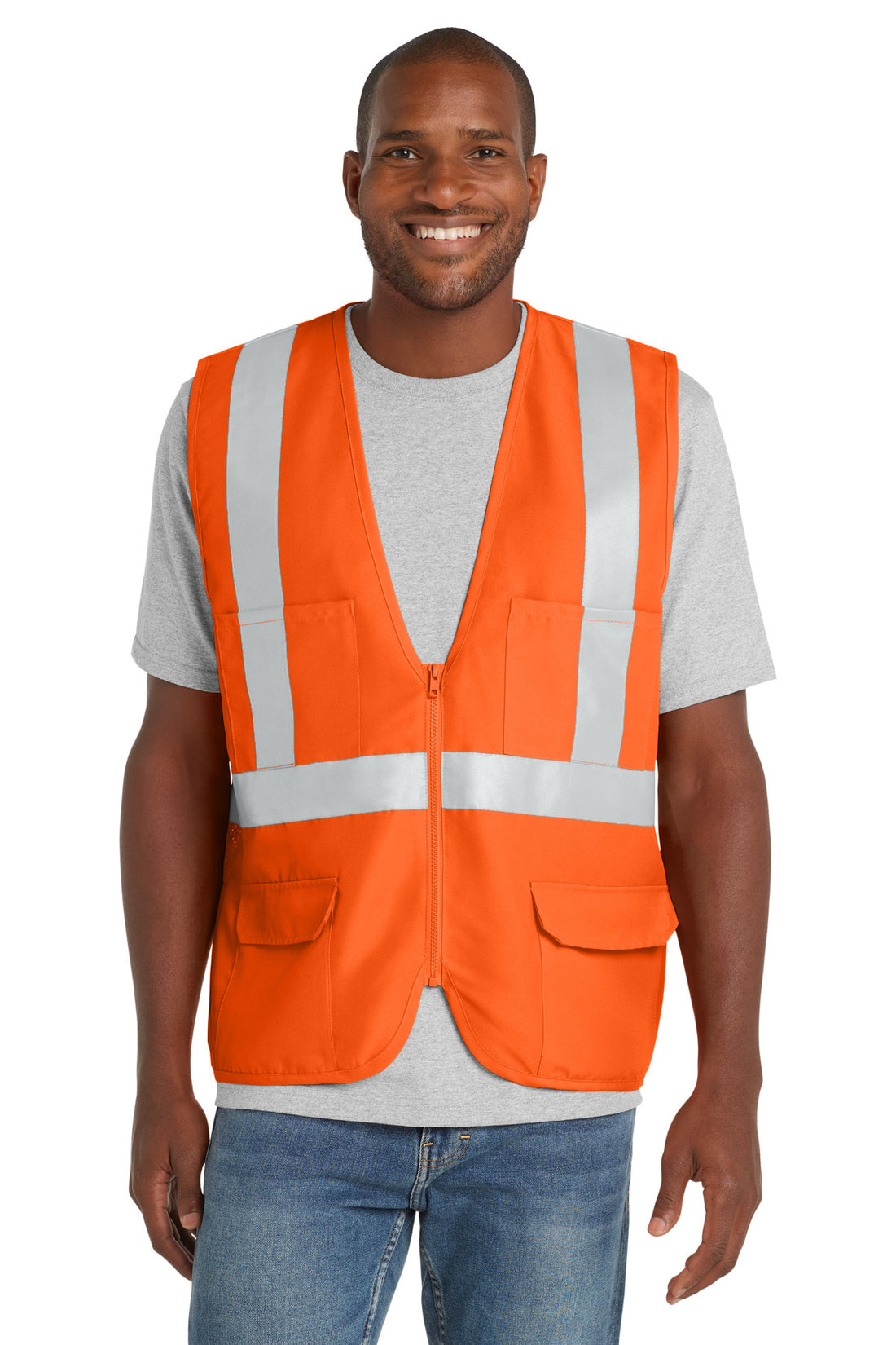 CornerStone® - ANSI 107 Class 2 Mesh Back Safety Vest. CSV405 - Safety Orange - 2XL