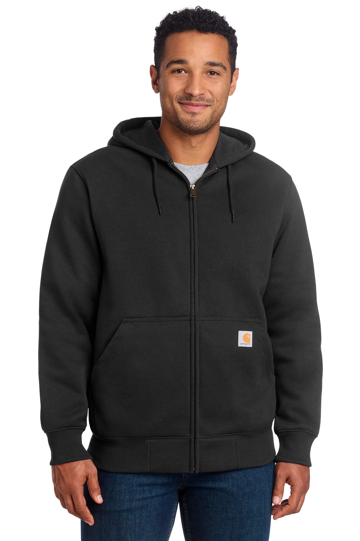 Carhartt ® Rain Defender ® Paxton Heavyweight Hooded Zip-Front Sweatshirt. CT100614 - Black - 2XL