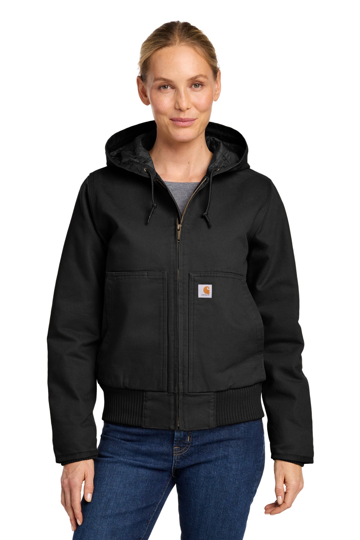 Carhartt® Women's Washed Duck Active Jac. CT104053 - Black - 2XL
