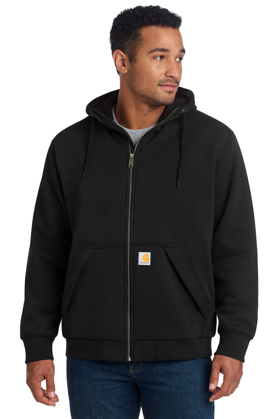 Carhartt® Midweight Thermal-Lined Full-Zip Sweatshirt CT104078 - Black - 2XL