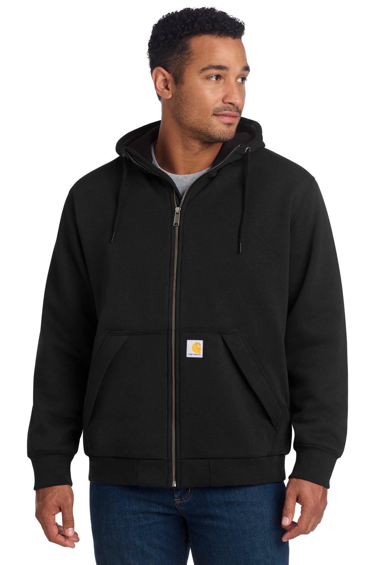 Carhartt® Midweight Thermal-Lined Full-Zip Sweatshirt CT104078 - Black - 2XL