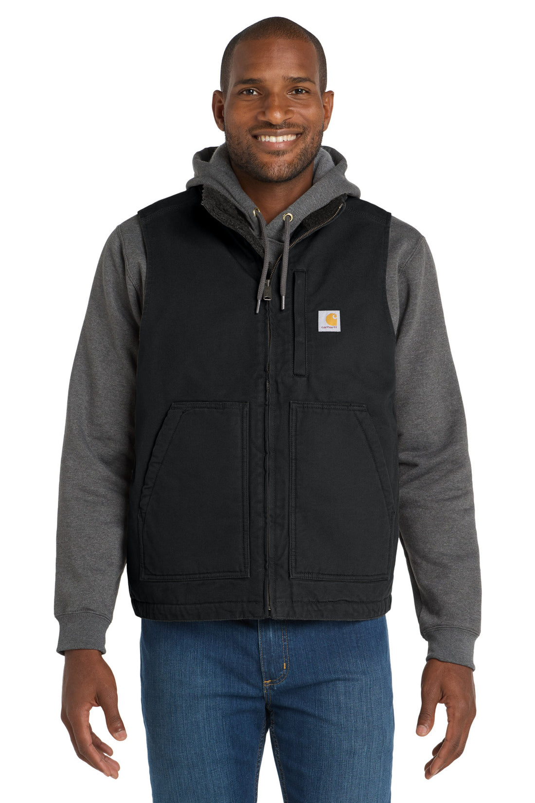 Carhartt® Sherpa-Lined Mock Neck Vest CT104277 - Black - 2XL