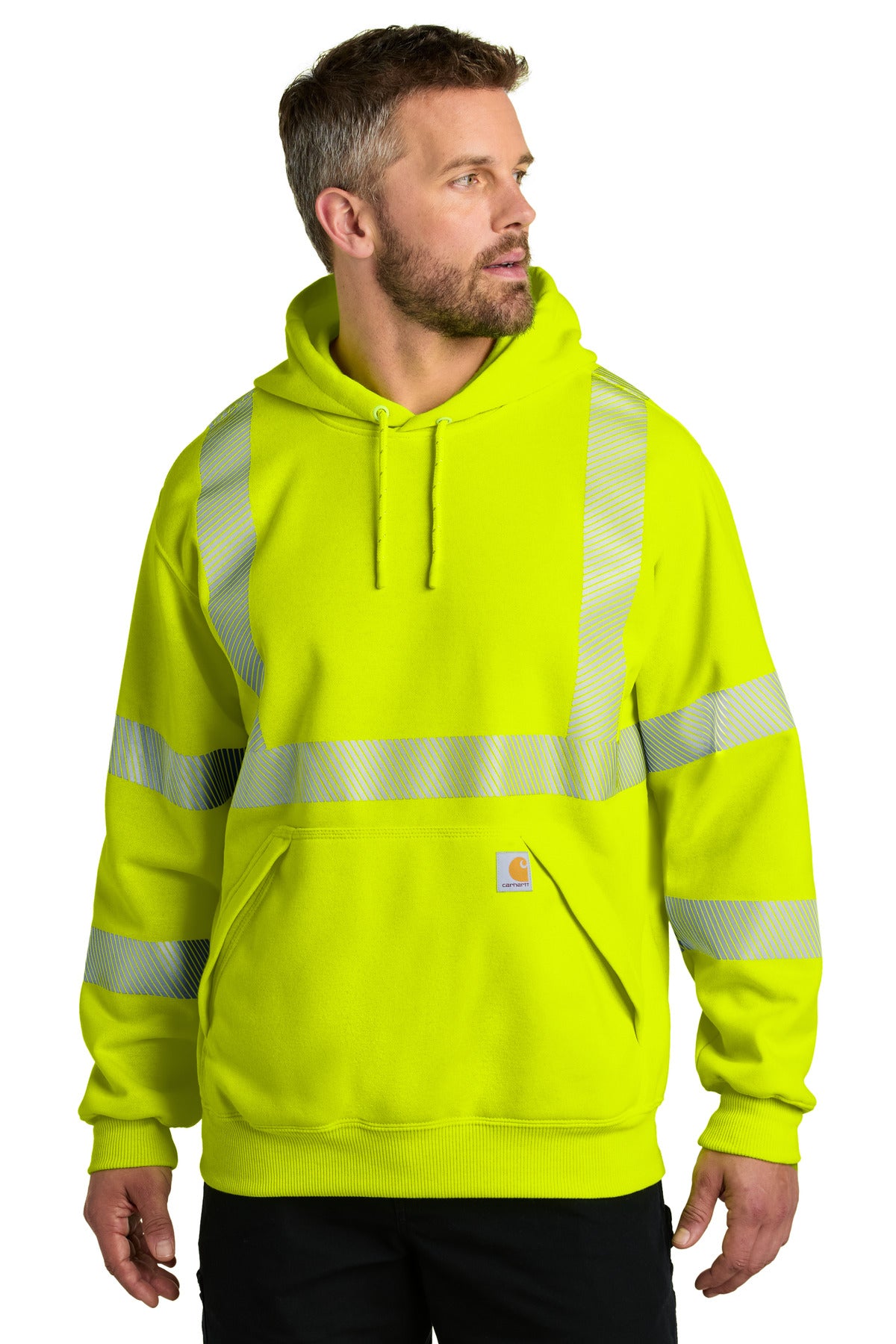 Carhartt® ANSI 107 Class 3 Hooded Sweatshirt CT104987 - Brite Lime - 2XL