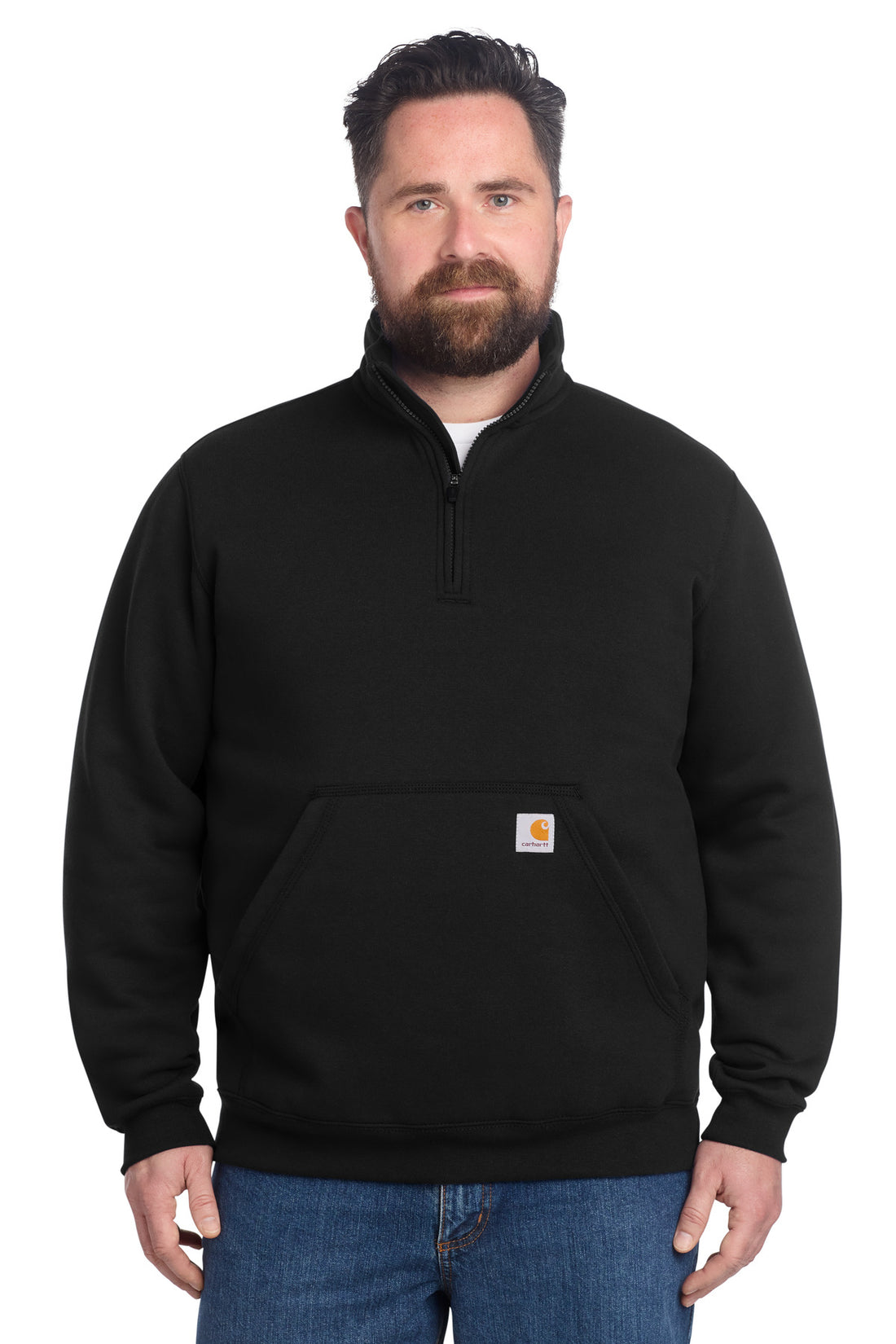 Carhartt® Midweight 1/4-Zip Mock Neck Sweatshirt CT105294 - Black - 2XL