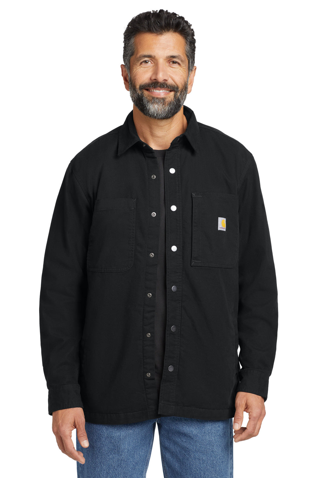 Carhartt® Rugged Flex® Fleece-Lined Shirt Jac CT105532 - Black - 2XL