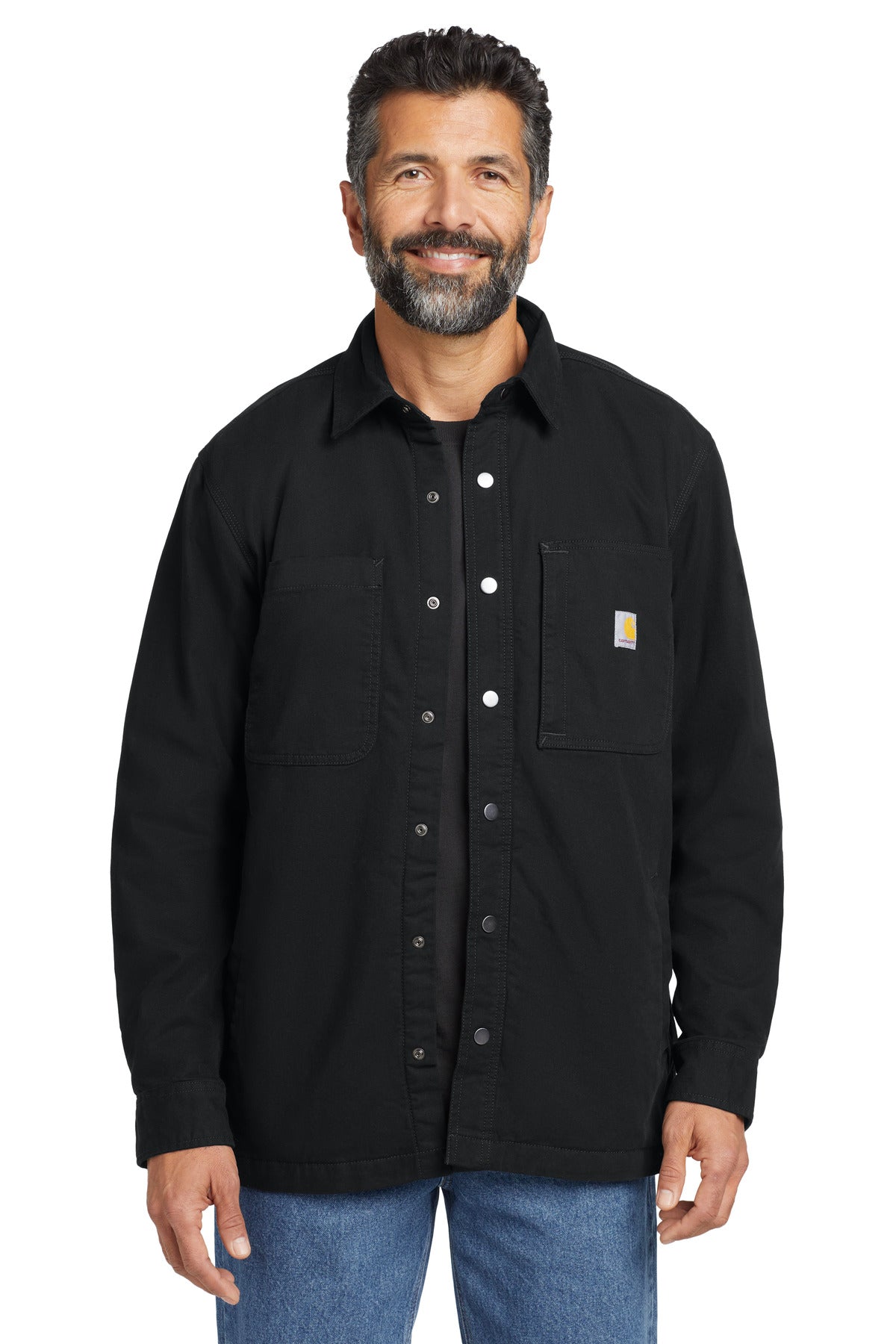 Carhartt® Rugged Flex® Fleece-Lined Shirt Jac CT105532 - Black - 2XL