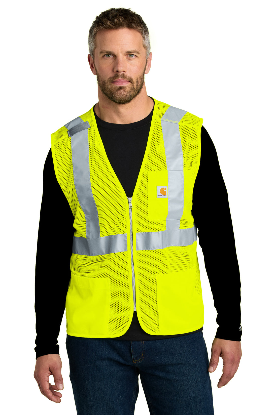 Carhartt® ANSI Class 2 Mesh Zip-Front Vest CT106171 - Brite Lime - 3/4X
