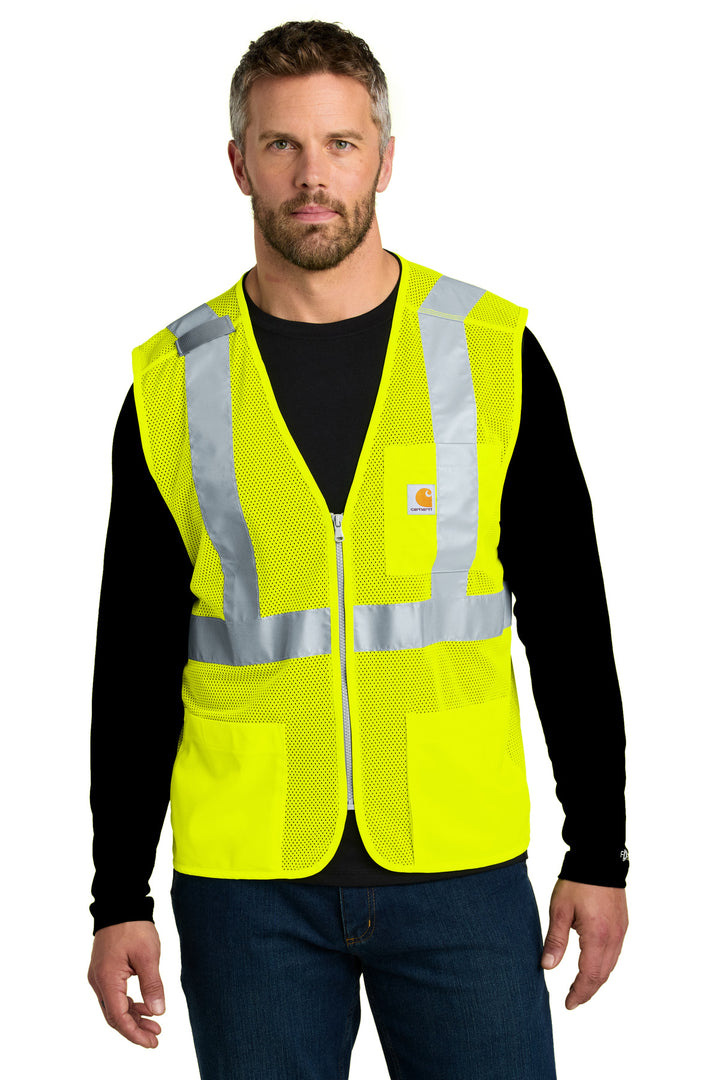 Carhartt® ANSI Class 2 Mesh Zip-Front Vest CT106171 - Brite Lime - 3/4X
