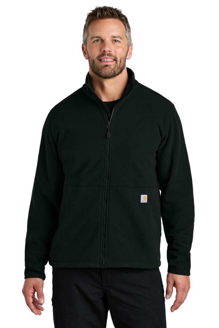 Carhartt® Textured Full-Zip Fleece Jacket CT106416 - Black - 2XL