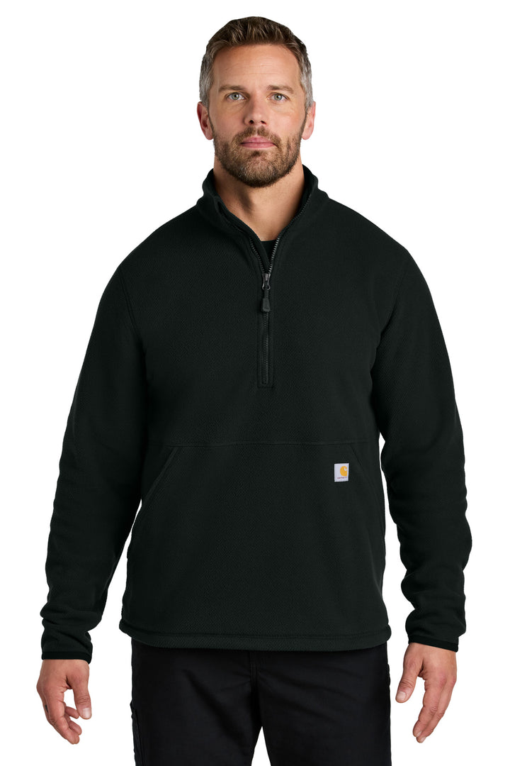Carhartt® Textured 1/2-Zip Fleece Jacket CT106417 - Black - 2XL