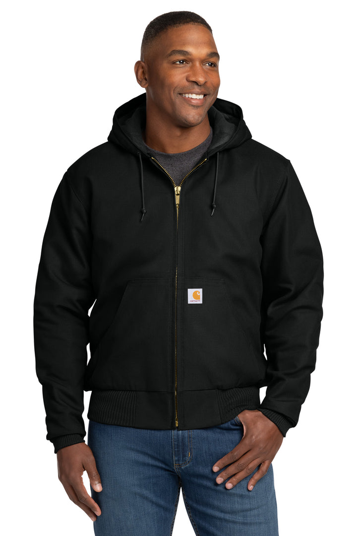 Carhartt ® Quilted-Flanne-Lined Duck Active Jac. CT106677 - Black - 2XL