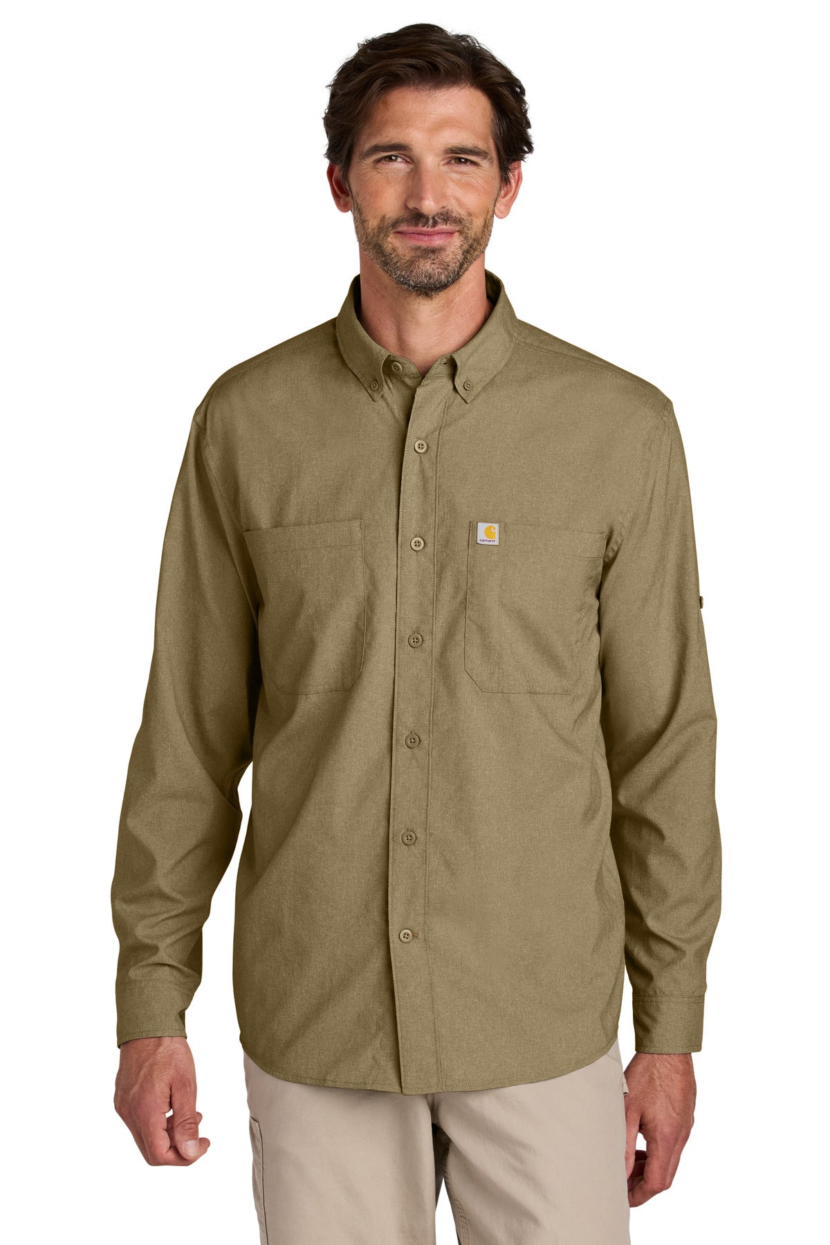 Carhartt Force® Sun Defender Long Sleeve Shirt CT107106 - Dark Khaki - 2XL