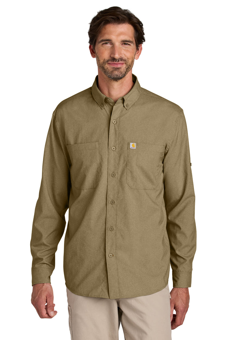 Carhartt Force® Sun Defender Long Sleeve Shirt CT107106 - Dark Khaki - 2XL