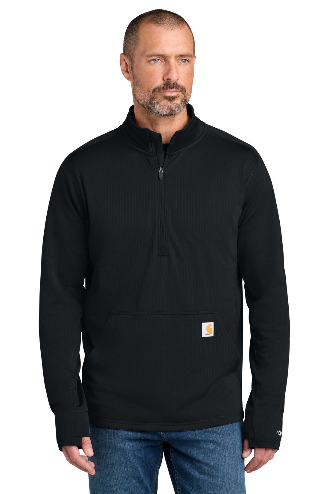 Carhartt Force® 1/2-Zip Grid Fleece CT107814 - Black - 2XL