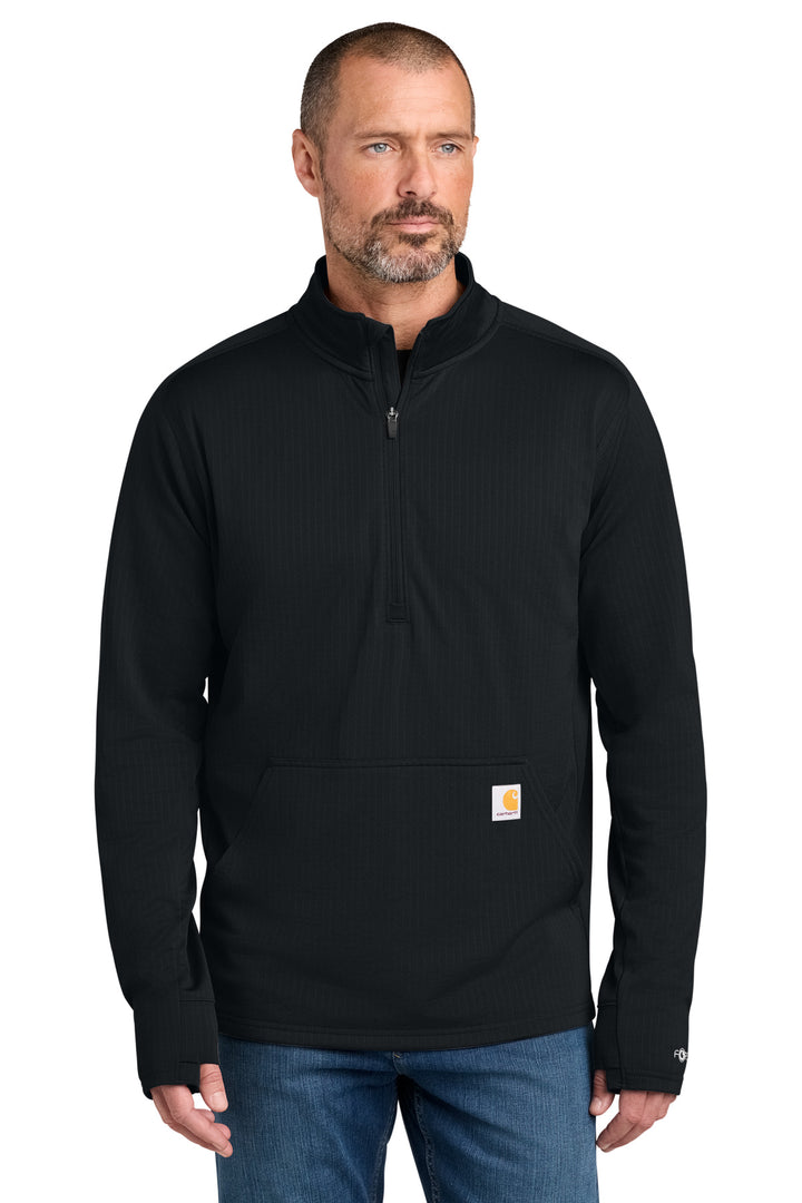 Carhartt Force® 1/2-Zip Grid Fleece CT107814 - Black - 2XL