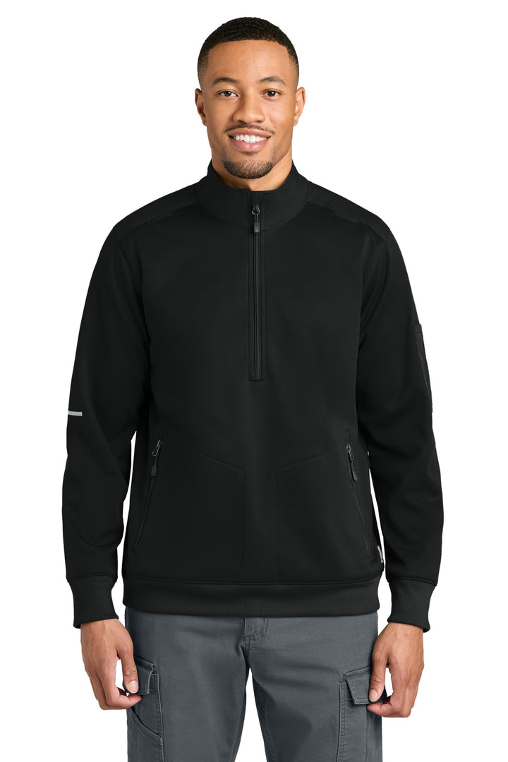 Carhartt® FLD & RSCU 1/2-Zip Mid-Layer CTC86912 - Black - 2XL