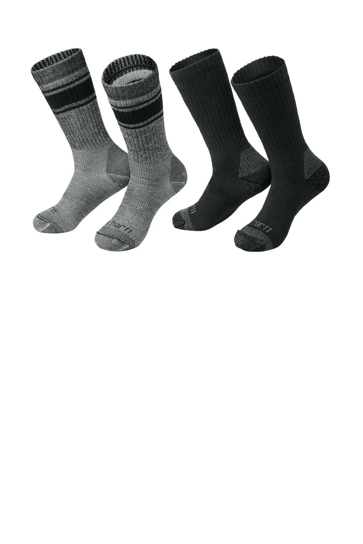 Carhartt® Heavyweight Crew Sock (4-Pack) CTSC1054 - Assorted Black and Charcoal - L