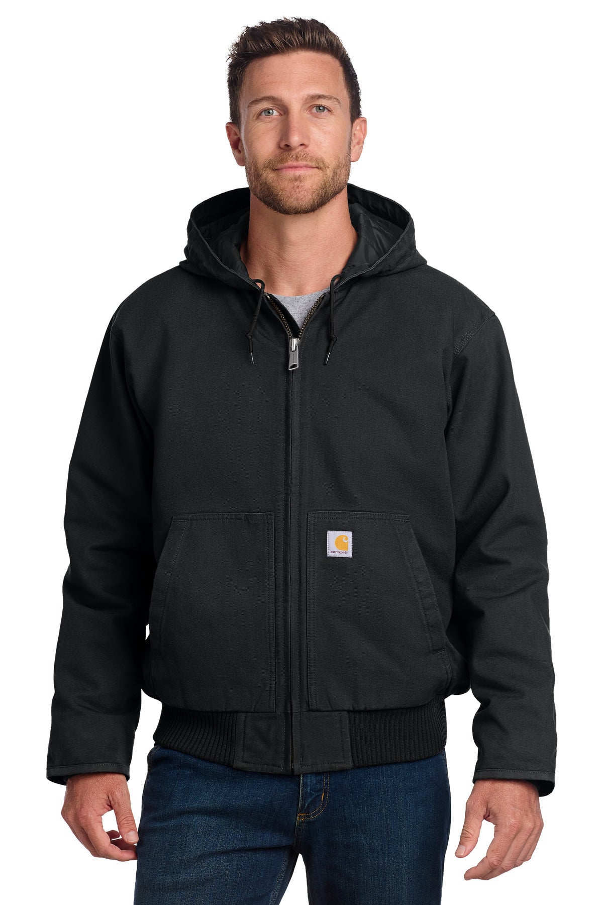 Carhartt® Tall Washed Duck Active Jac. CTT104050 - Black - 2XLT