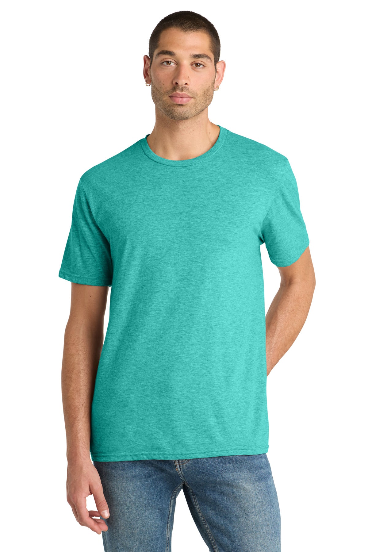 District® Perfect Blend® CVC Tee. DM108 - Aqua Heather - 2XL