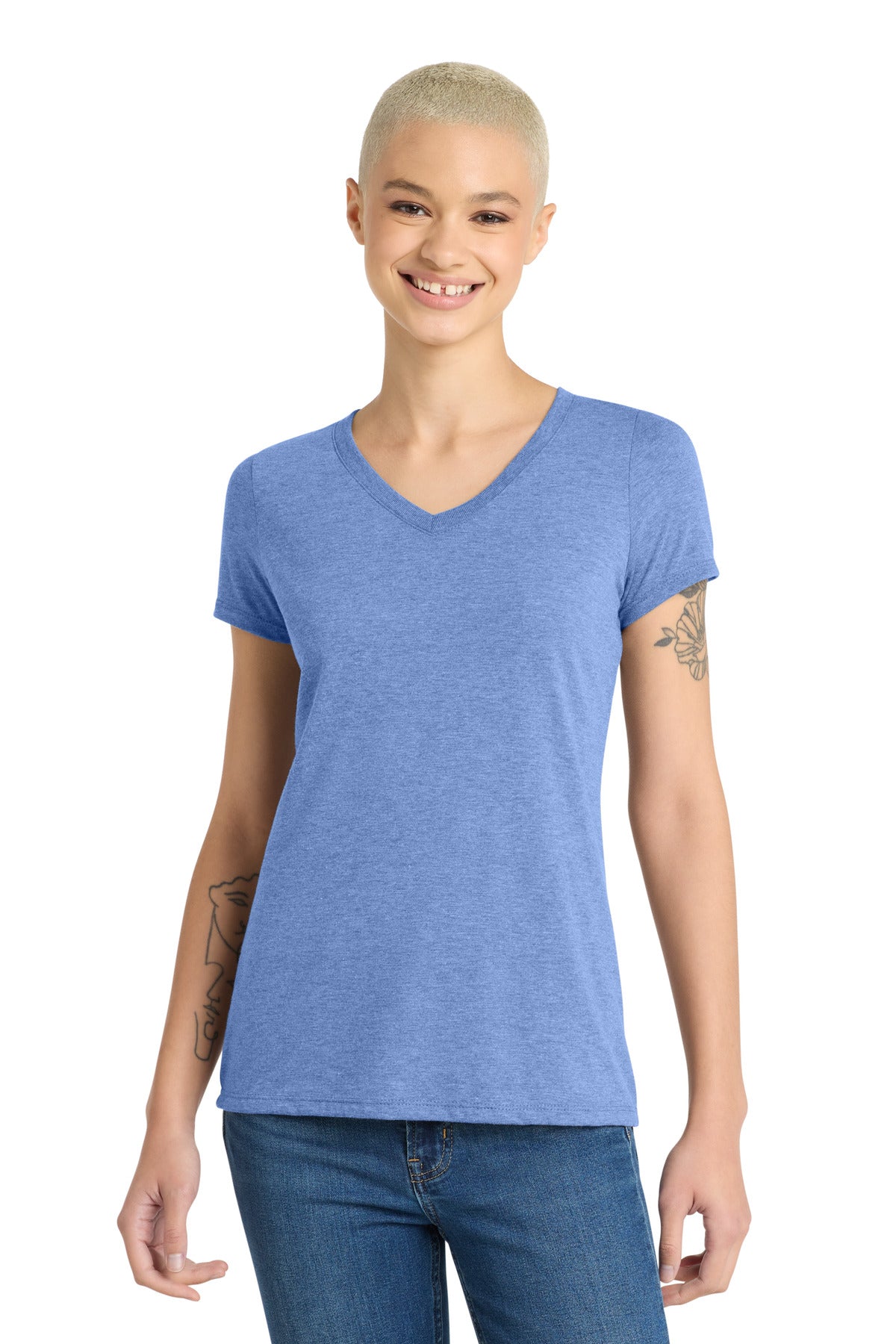 District® Women's Perfect Tri® V-Neck Tee. DM1350L