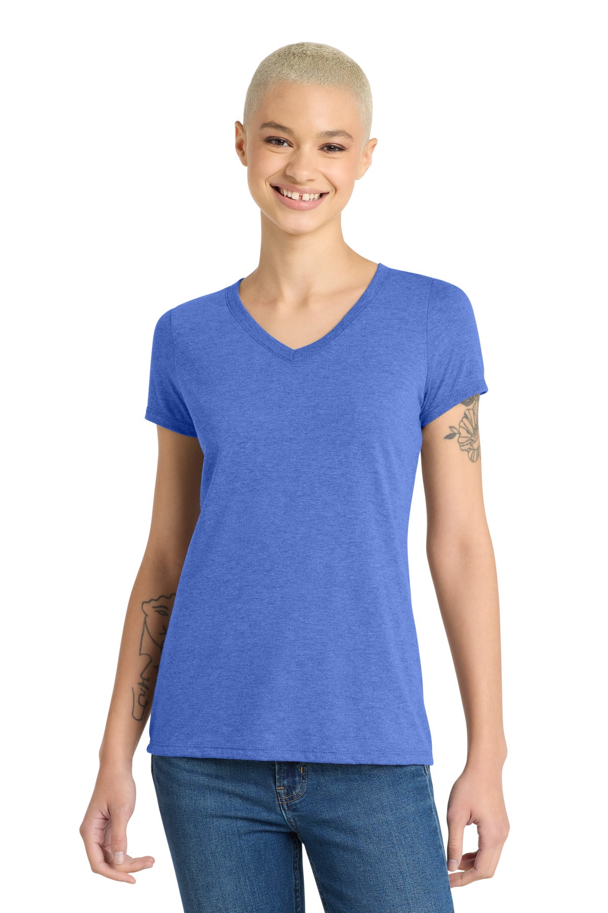 District® Women's Perfect Tri® V-Neck Tee. DM1350L
