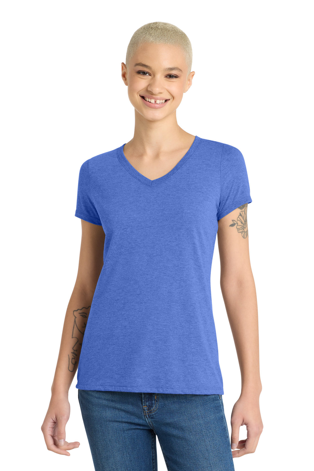District® Women's Perfect Tri® V-Neck Tee. DM1350L