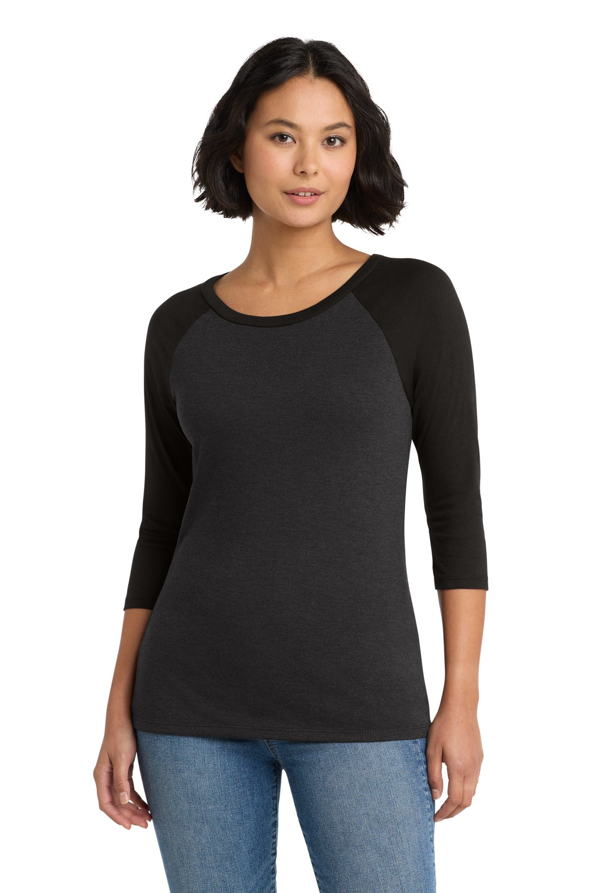 District® Women's Perfect Tri® 3/4-Sleeve Raglan. DM136L