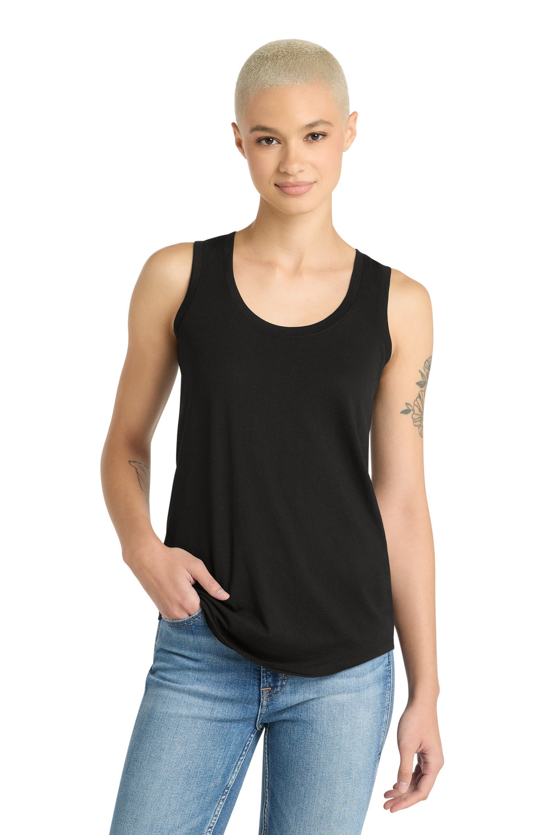 District ® Women's Perfect Tri® Racerback Tank. DM138L - Black - XS