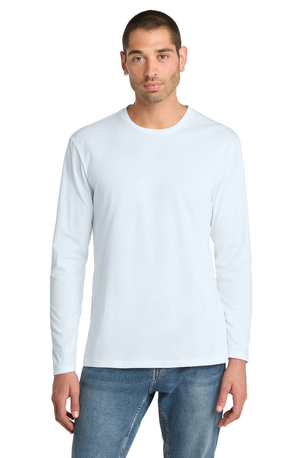 District ® Perfect Weight® Long Sleeve Tee. DT105 - Bright White - 2XL