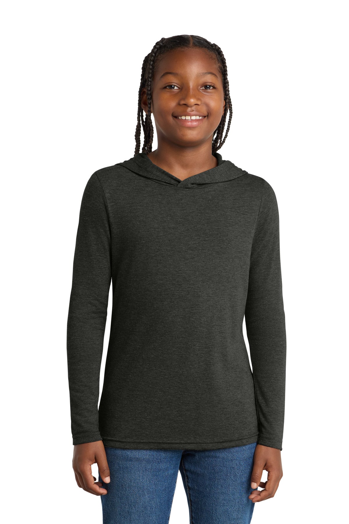 District ® Youth Perfect Tri ® Long Sleeve Hoodie DT139Y - Black Frost - XS