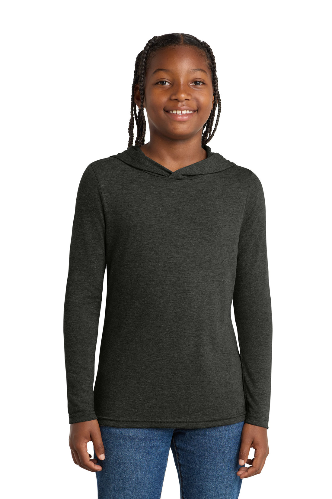 District ® Youth Perfect Tri ® Long Sleeve Hoodie DT139Y - Black Frost - XS