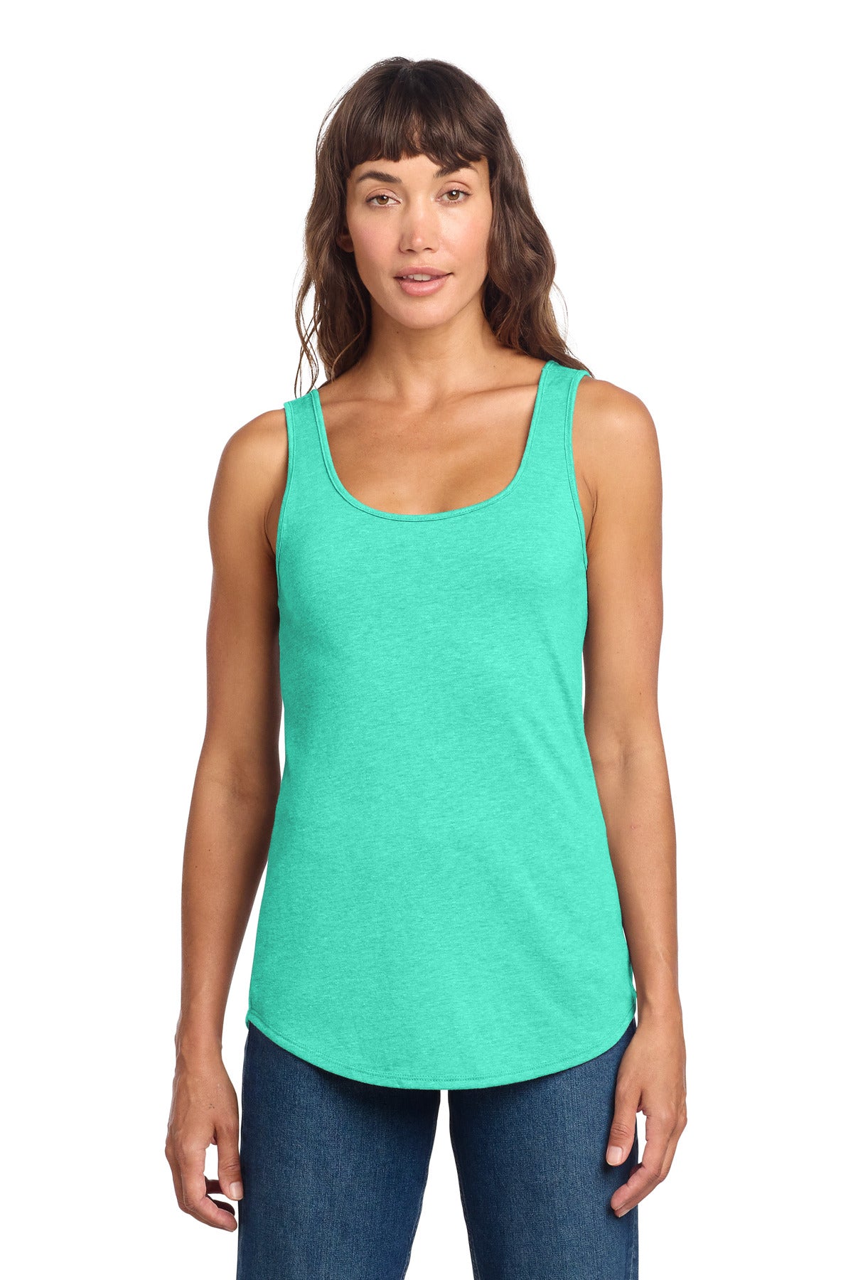 District® Women's Perfect Tri® Relaxed Tank DT151 - Aqua Heather - 3XL