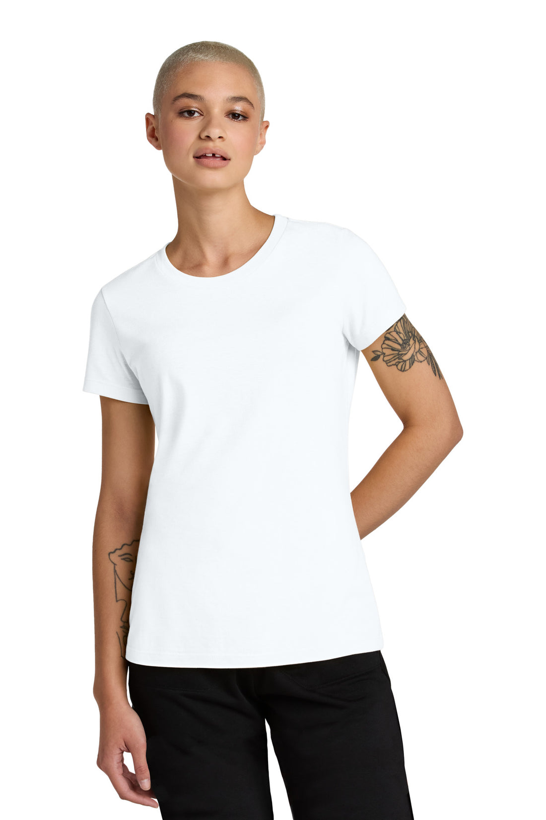 District® Women's Perfect Weight® CVC Tee DT188 - Bright White - 3XL