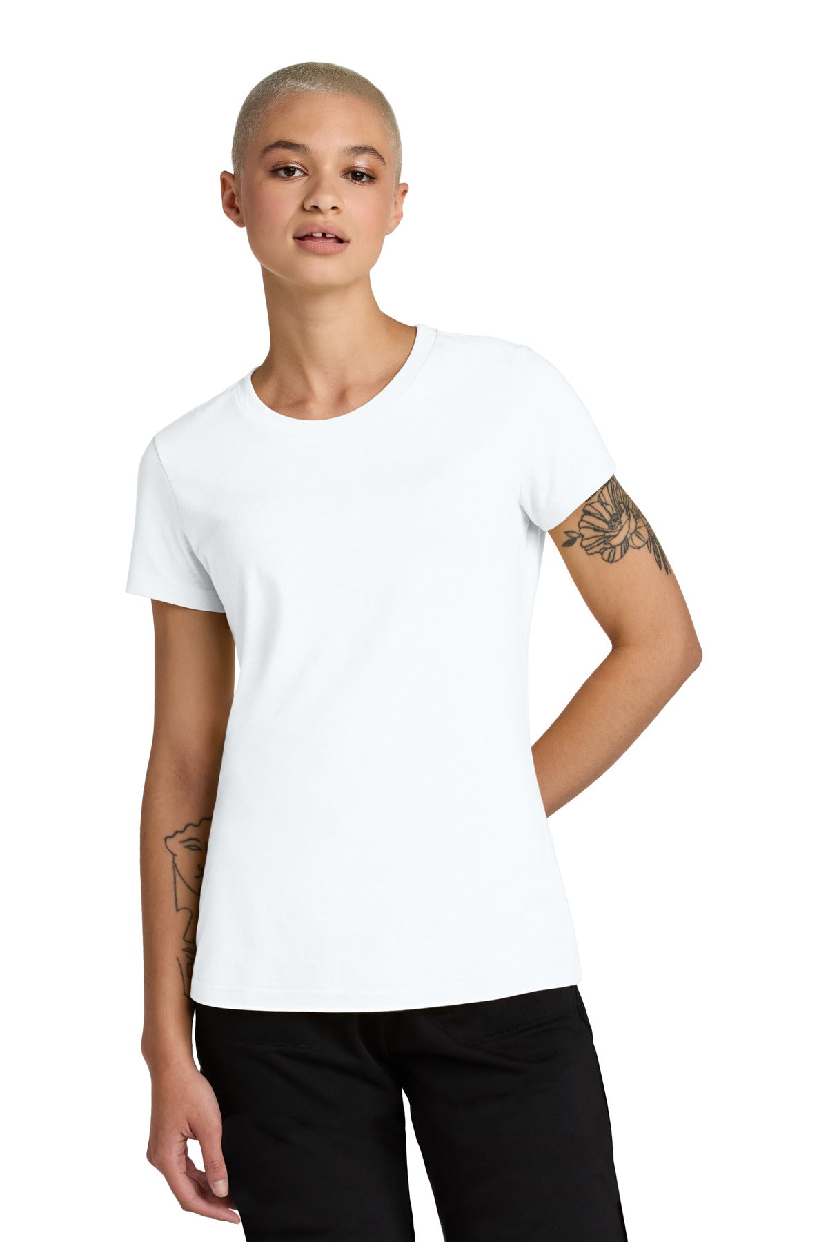 District® Women's Perfect Weight® CVC Tee DT188 - Bright White - 3XL