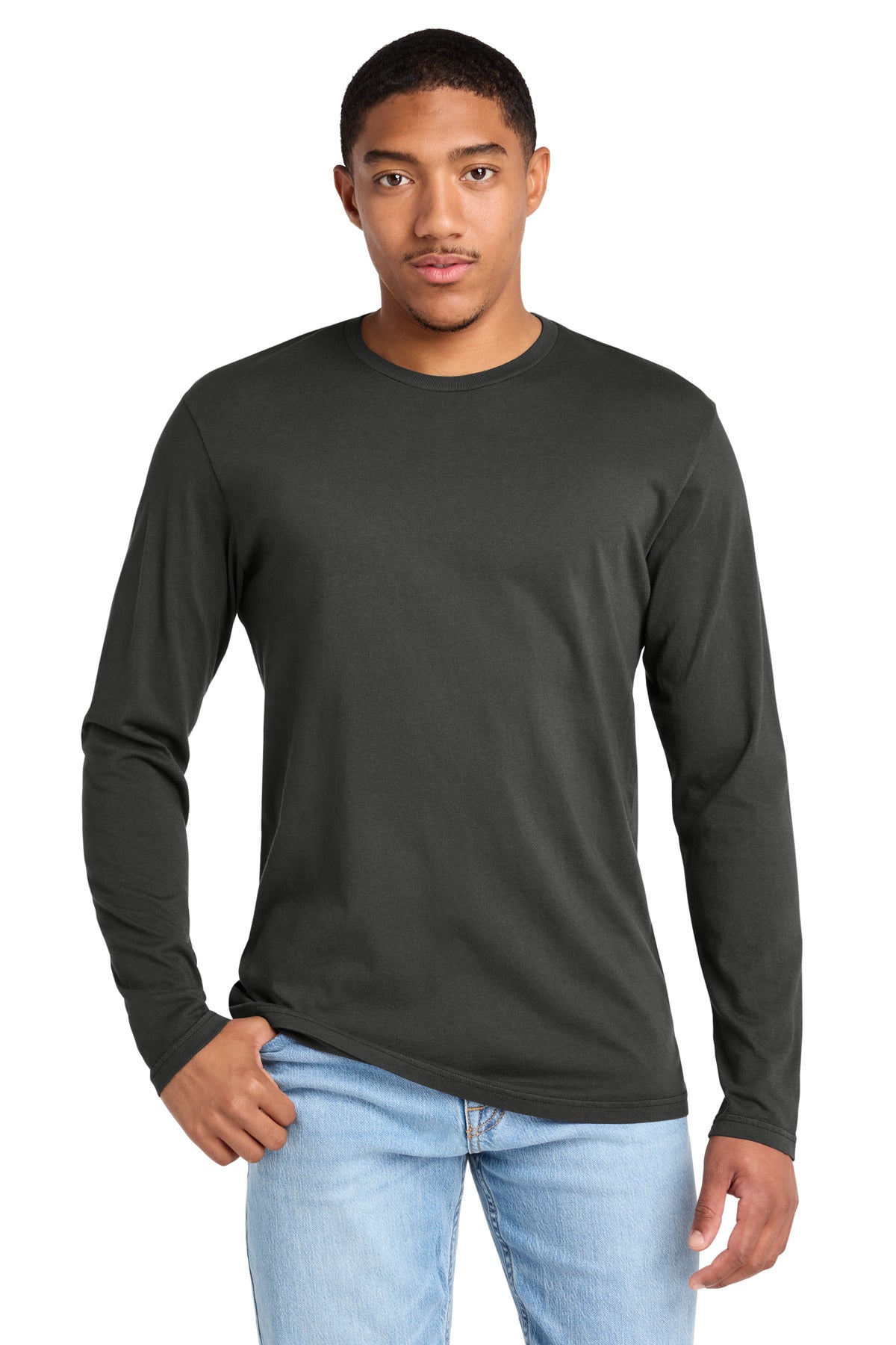 District Wash Long Sleeve Tee DT2103 - Black - 2XL