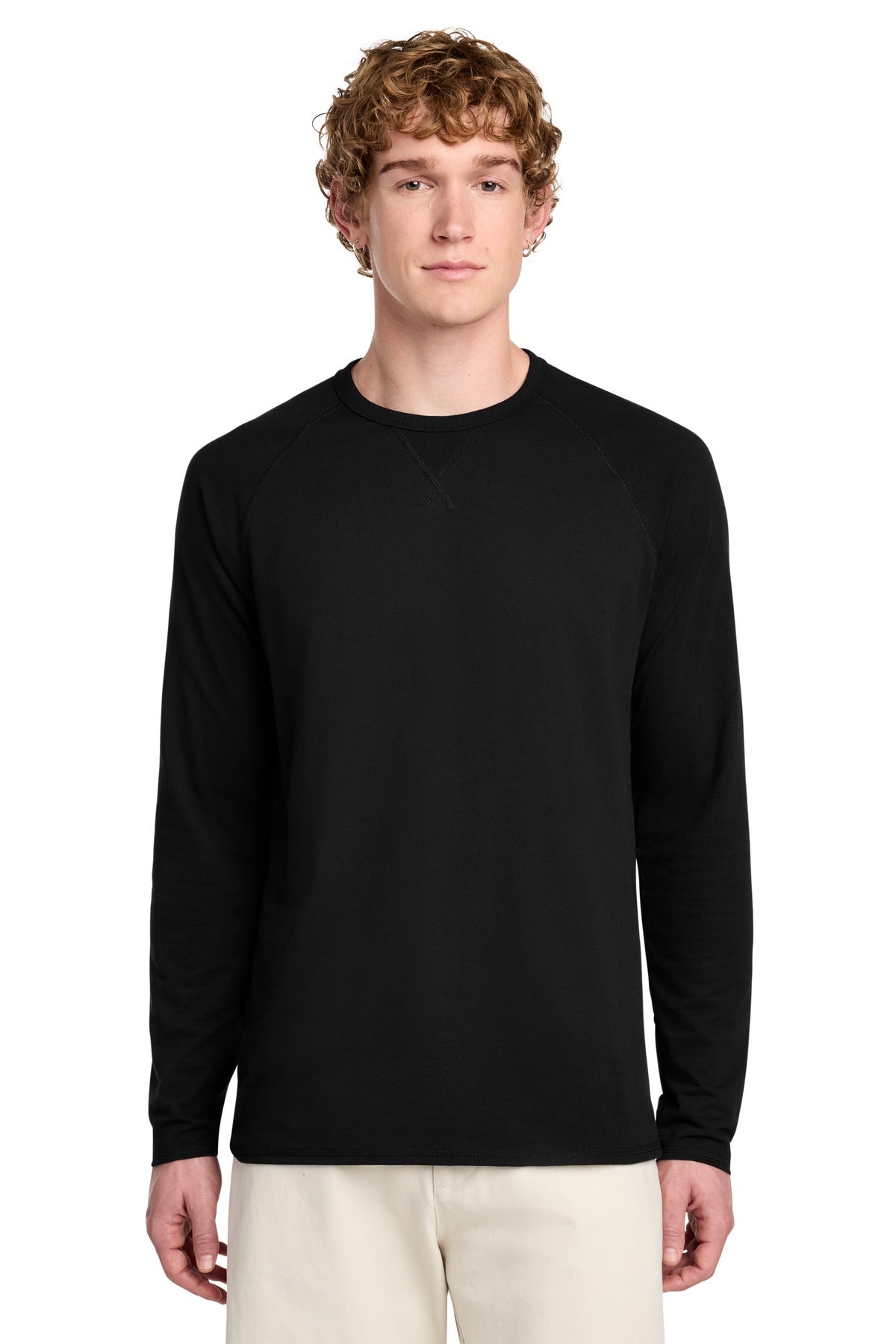 District® Featherweight French Terry Long Sleeve Crewneck DT572 - Black - 2XL