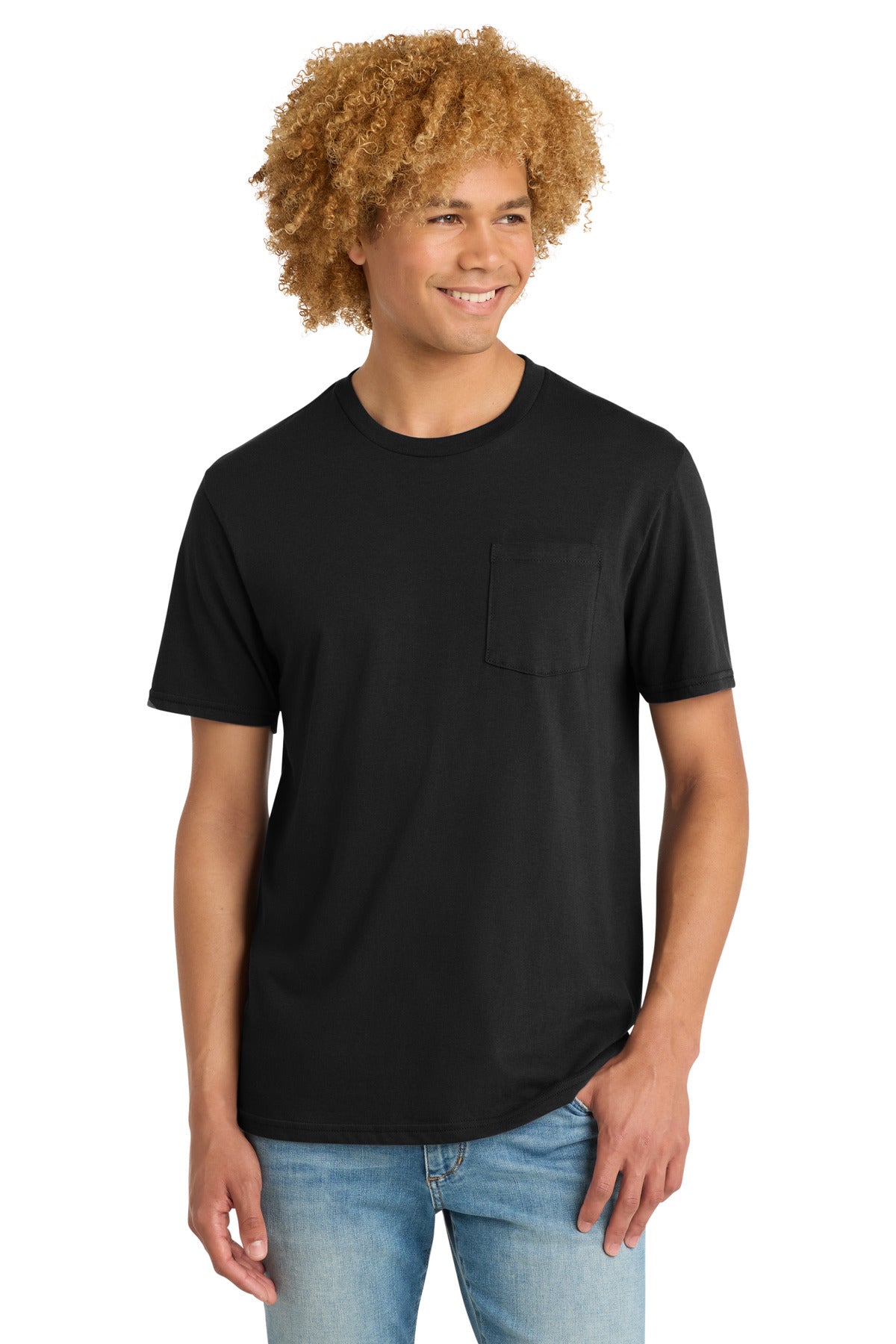 District® Very Important Tee® with Pocket. DT6000P - Black - 2XL