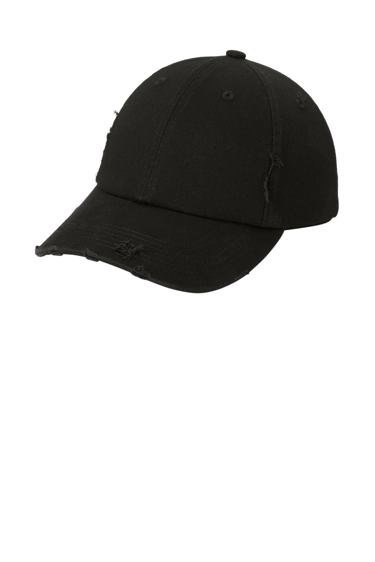 District® Distressed Cap. DT600 - Black - OSFA