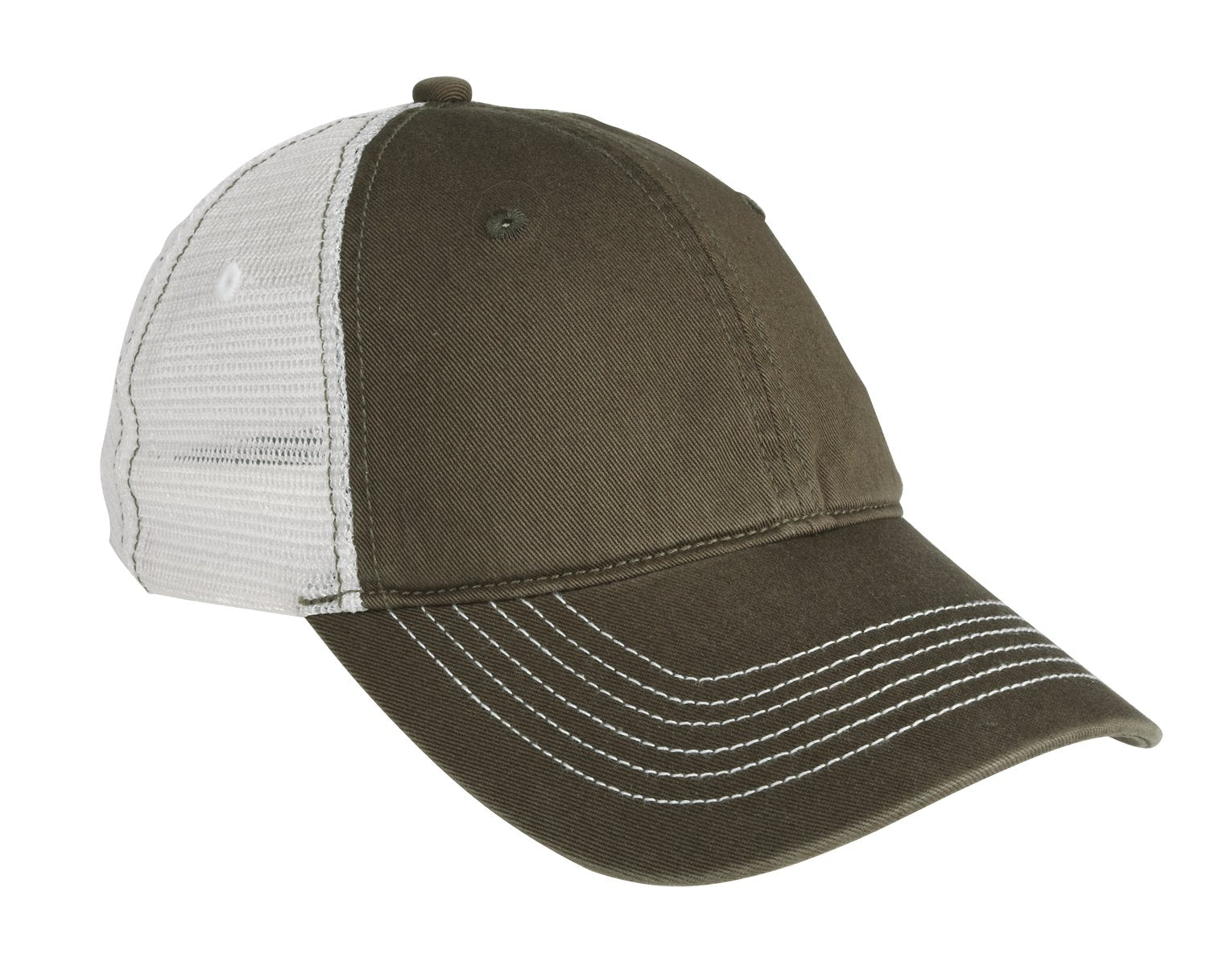 District® Mesh Back Cap. DT607 - Army/ White - OSFA